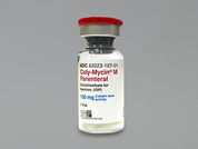 Coly-Mycin M Parenteral: This is a Vial imprinted with nothing on the front, nothing on the back.