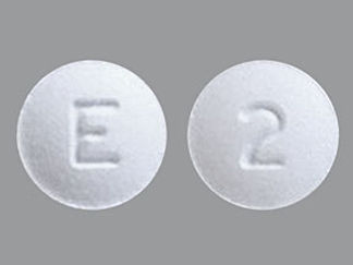 This is a Tablet imprinted with E on the front, 2 on the back.