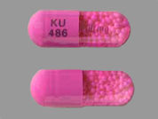 Verapamil Er Pm: Esto es un Cápsula 24hr Er Unidades De Gránulos imprimido con KU  486 en la parte delantera, 200 mg en la parte posterior, y es fabricado por None.