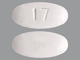 This is a Tablet Dr imprinted with 17 on the front, nothing on the back.