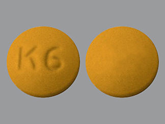 This is a Tablet imprinted with K 6 on the front, nothing on the back.