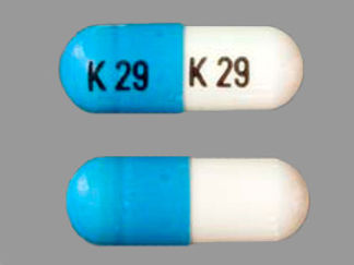 This is a Capsule imprinted with K 29 on the front, K 29 on the back.
