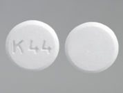Diethylpropion Hcl: This is a Tablet imprinted with K 44 on the front, nothing on the back.
