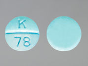 Phendimetrazine Tartrate: This is a Tablet imprinted with K  78 on the front, nothing on the back.