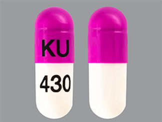 This is a Capsule Dr imprinted with KU on the front, 430 on the back.