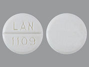 Isoniazid: This is a Tablet imprinted with LAN  1109 on the front, nothing on the back.