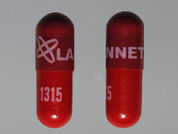 Rifampin: This is a Capsule imprinted with logo and LANNETT on the front, 1315 on the back.