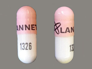 This is a Capsule imprinted with logo and LANNETT on the front, 1326 on the back.