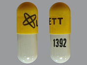 Danazol: This is a Capsule imprinted with logo and LANNETT on the front, 1392 on the back.