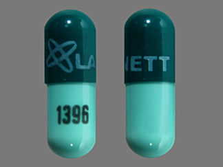This is a Capsule imprinted with logo and LANNETT on the front, 1396 on the back.