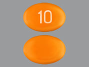 Dronabinol: This is a Capsule imprinted with 10 on the front, nothing on the back.