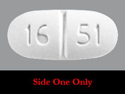 Hydrocodone W/Acetaminophen: This is a Tablet imprinted with 16 51 on the front, LCI on the back.