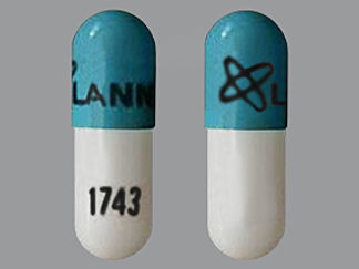 This is a Capsule imprinted with logo and LANNETT on the front, 1743 on the back.