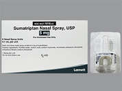 Sumatriptan: This is a Spray Non-aerosol imprinted with nothing on the front, nothing on the back, and is manufactured by LANNETT CO. INC.