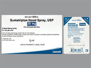 Sumatriptan: This is a Spray Non-aerosol imprinted with nothing on the front, nothing on the back.