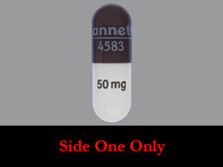 This is a Capsule Er Biphasic 30-70 imprinted with LANNETT 4583 on the front, 50 mg on the back.