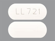 Butalbital W/Acetaminophen: This is a Tablet imprinted with LL 721 on the front, nothing on the back.