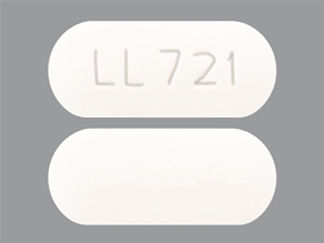 This is a Tablet imprinted with LL 721 on the front, nothing on the back.