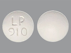 This is a Tablet imprinted with LP  910 on the front, nothing on the back.