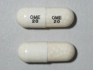 This is a Capsule Dr imprinted with OME  20 on the front, OME  20 on the back.