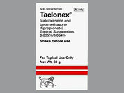 Taclonex: This is a Suspension Topical imprinted with nothing on the front, nothing on the back.