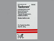 Taclonex: This is a Suspension Topical imprinted with nothing on the front, nothing on the back.