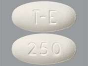 Xermelo: This is a white oval Tablet imprinted with T-E on the front, 250 on the back, and is manufactured by TERSERA THERAPE.