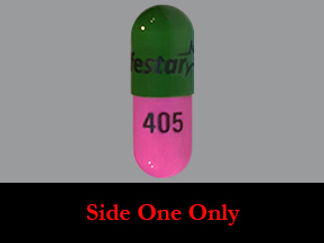 This is a Capsule imprinted with Lifestar and logo on the front, 405 on the back.