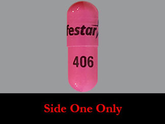 This is a Capsule imprinted with Lifestar and logo on the front, 406 on the back.