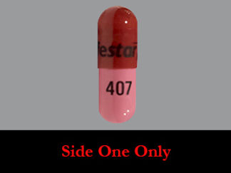 This is a Capsule imprinted with Lifestar and logo on the front, 407 on the back.