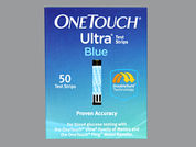 One Touch Ultra Test Strips: Esto es un Tira imprimido con nada en la parte delantera, nada en la parte posterior, y es fabricado por None.