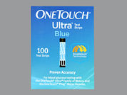 One Touch Ultra Test Strips: Esto es un Tira imprimido con nada en la parte delantera, nada en la parte posterior, y es fabricado por None.