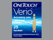 One Touch Verio: This is a Strip imprinted with nothing on the front, nothing on the back.