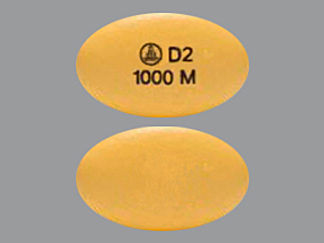 Esto es un Tableta I And Extend R Biphase 24hr imprimido con logo and D2  1000 M en la parte delantera, nada en la parte posterior, y es fabricado por None.