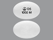 Jentadueto Xr: This is a Tablet I And Extend R Biphase 24hr imprinted with logo and D5  1000 M on the front, nothing on the back.