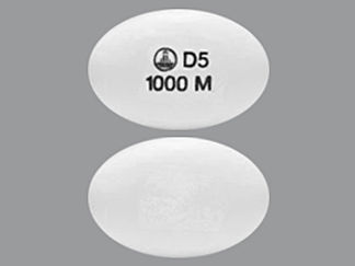 This is a Tablet I And Extend R Biphase 24hr imprinted with logo and D5  1000 M on the front, nothing on the back.