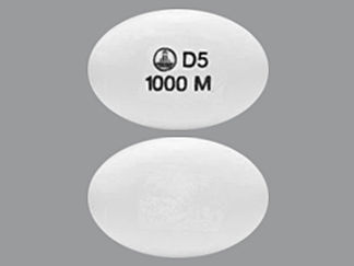 Esto es un Tableta I And Extend R Biphase 24hr imprimido con logo and D5  1000 M en la parte delantera, nada en la parte posterior, y es fabricado por None.