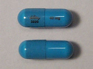 This is a Capsule imprinted with Lilly  3229 on the front, 40 mg on the back.