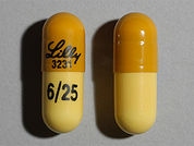 Symbyax: This is a Capsule imprinted with Lilly  3231 on the front, 6/25 on the back.