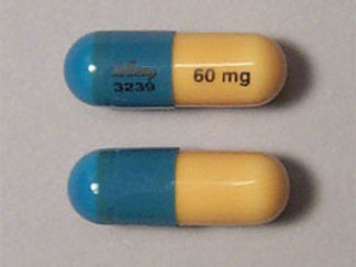 This is a Capsule imprinted with Lilly  3239 on the front, 60 mg on the back.