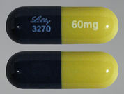Cymbalta: This is a Capsule Dr imprinted with Lilly  3270 on the front, 60mg on the back.