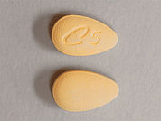 Cialis: This is a Tablet imprinted with C 5 on the front, nothing on the back.