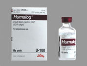 Humalog: This is a Vial imprinted with nothing on the front, nothing on the back.