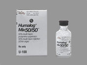 Humalog Mix 50-50: This is a Vial imprinted with nothing on the front, nothing on the back.