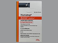 Humalog Junior Kwikpen 100/Ml (package of 3.0 ml(s)) Insulin Pen Half-unit
