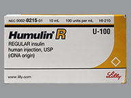 Vial de 100/Ml (package of 10.0 ml(s)) de Humulin R