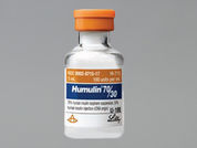 Humulin 70-30: This is a Vial imprinted with nothing on the front, nothing on the back.