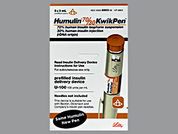 Humulin 70/30 Kwikpen: This is a Insulin Pen imprinted with nothing on the front, nothing on the back.