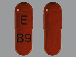 This is a Capsule Er 24 Hr imprinted with E on the front, 89 on the back.