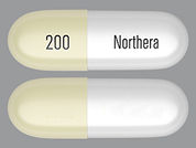 Northera: Esto es un Cápsula imprimido con 200 en la parte delantera, Northera en la parte posterior, y es fabricado por None.